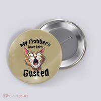 Funny Cat My Flabbers Have Been Gasted Retro Graphic Cute Button thumb 0