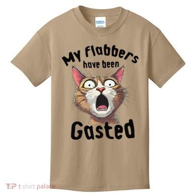 Funny Cat My Flabbers Have Been Gasted Retro Graphic Cute Kids T-Shirt