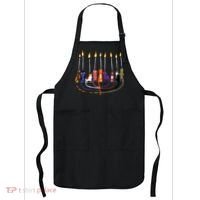 Funny Cat Menorah Hanukkah Apron thumb 0