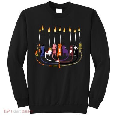 Funny Cat Menorah Hanukkah Sweatshirt