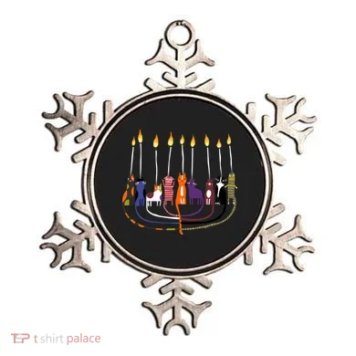 Funny Cat Menorah Hanukkah Ornament