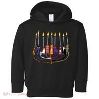 Funny Cat Menorah Hanukkah Toddler Hoodie thumb 0