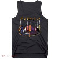Funny Cat Menorah Hanukkah Tank Top thumb 0