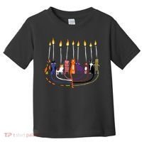 Funny Cat Menorah Hanukkah Toddler T-Shirt thumb 0