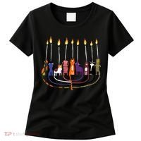Funny Cat Menorah Hanukkah Women's T-Shirt thumb 0
