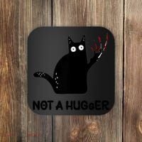 Funny Cat Not A Hugger Sarcastic Cat Saying Coaster thumb 0