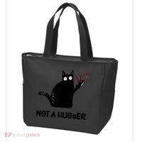 Funny Cat Not A Hugger Sarcastic Cat Saying Tote Bag thumb 3