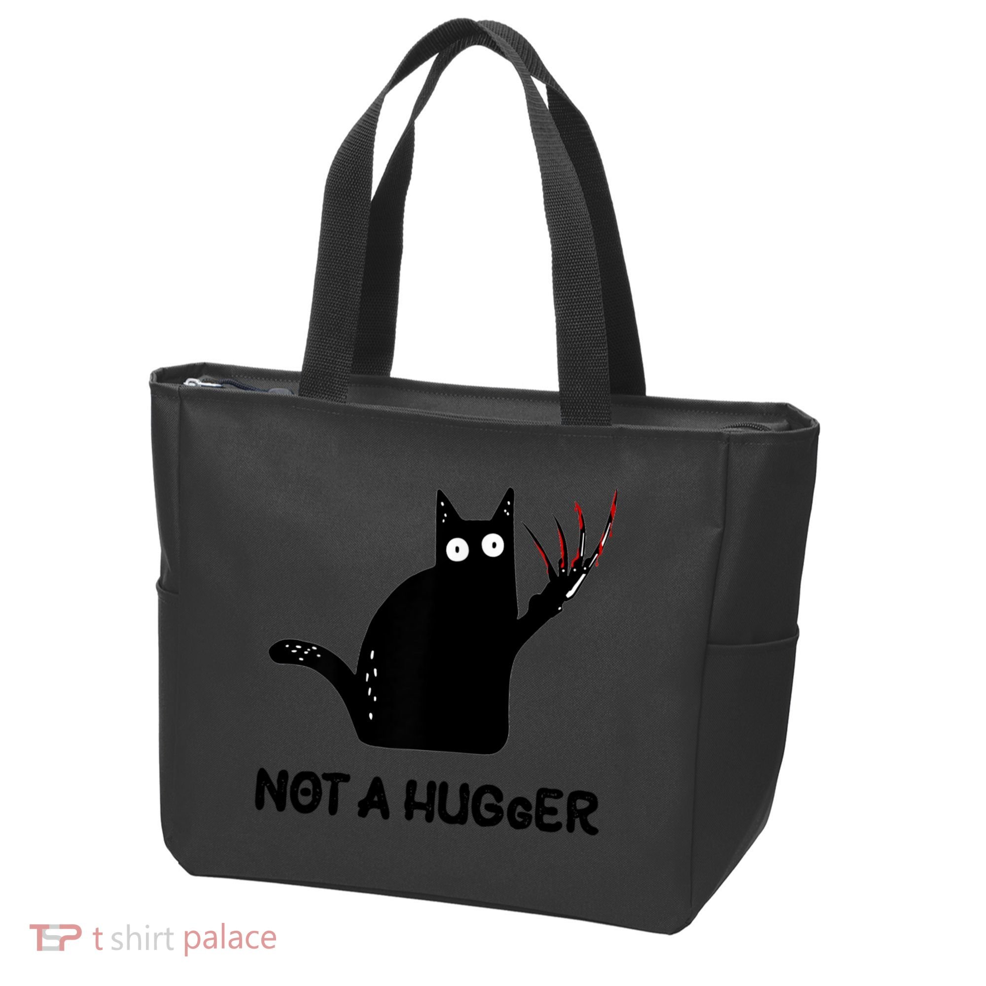 Funny Cat Not A Hugger Sarcastic Cat Saying Tote Bag