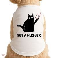 Funny Cat Not A Hugger Sarcastic Cat Saying Doggie Tank thumb 0