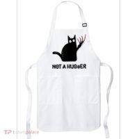Funny Cat Not A Hugger Sarcastic Cat Saying Apron thumb 0