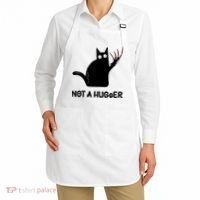 Funny Cat Not A Hugger Sarcastic Cat Saying Apron thumb 2