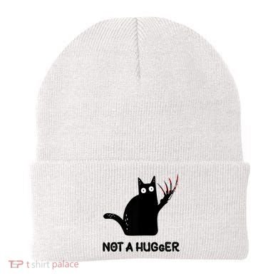 Funny Cat Not A Hugger Sarcastic Cat Saying Beanie