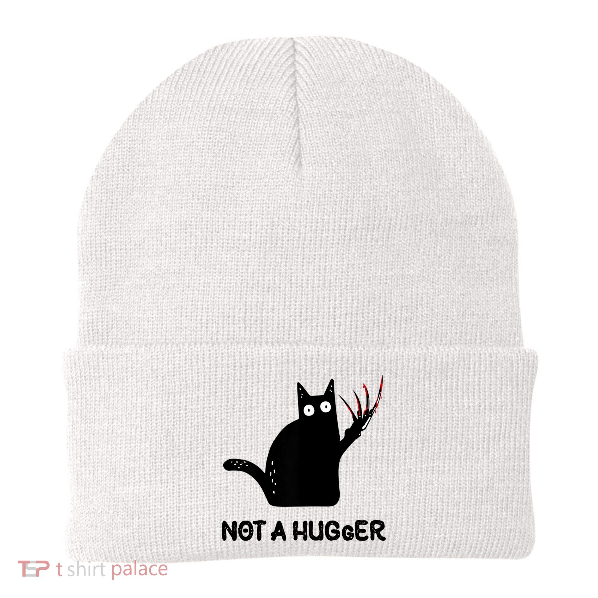 Funny Cat Not A Hugger Sarcastic Cat Saying Beanie