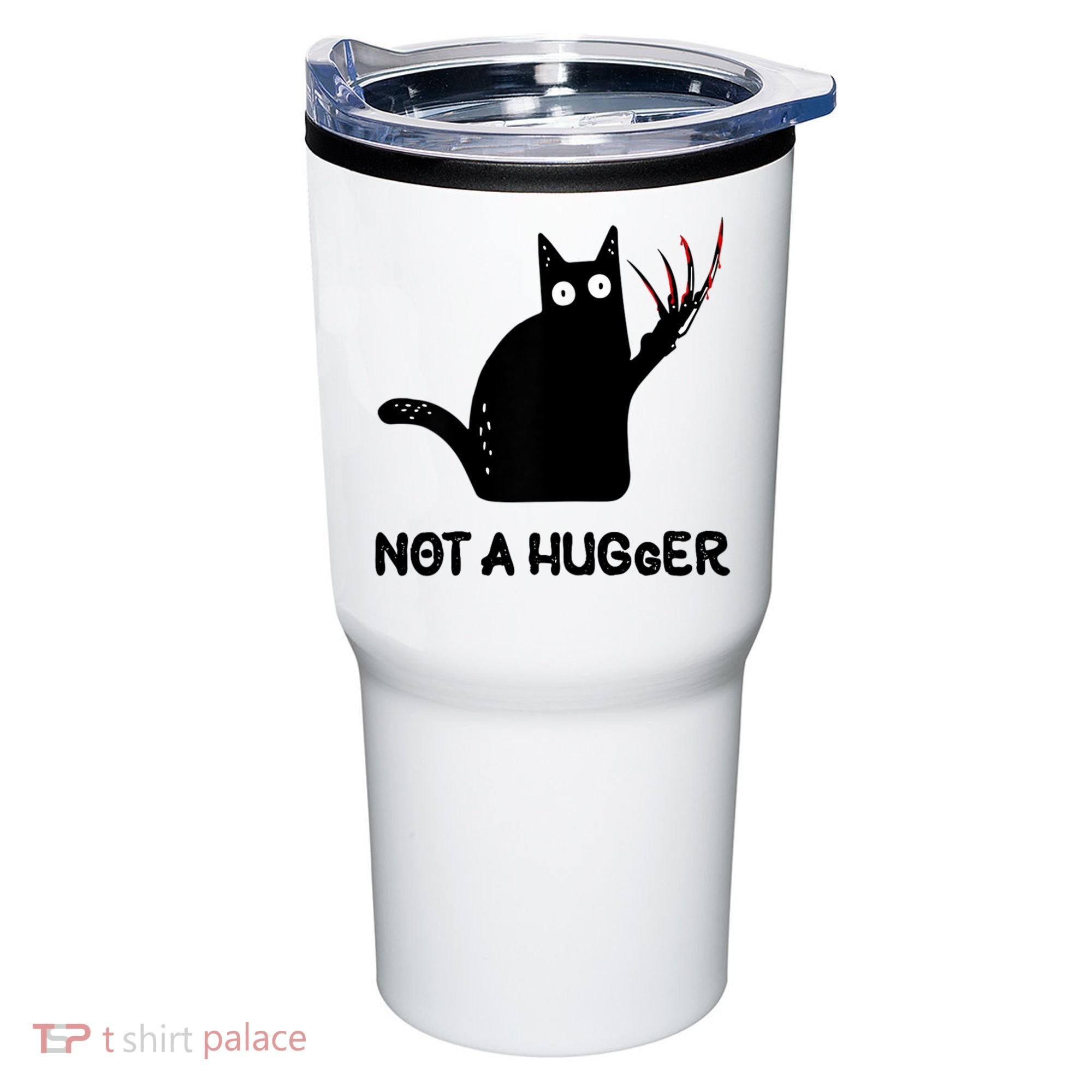 Funny Cat Not A Hugger Sarcastic Cat Saying Tumbler