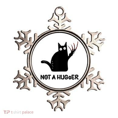 Funny Cat Not A Hugger Sarcastic Cat Saying Ornament