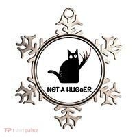 Funny Cat Not A Hugger Sarcastic Cat Saying Ornament thumb 0
