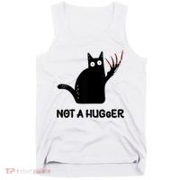 Funny Cat Not A Hugger Sarcastic Cat Saying Tank Top thumb 0