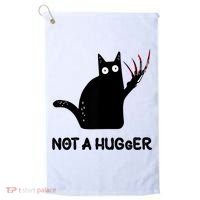 Funny Cat Not A Hugger Sarcastic Cat Saying Golf Towel thumb 0