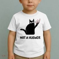 Funny Cat Not A Hugger Sarcastic Cat Saying Toddler T-Shirt thumb 2