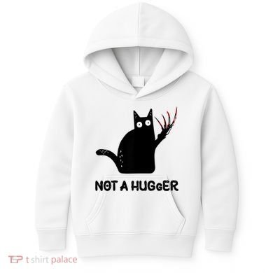 Funny Cat Not A Hugger Sarcastic Cat Saying Kids Hoodie