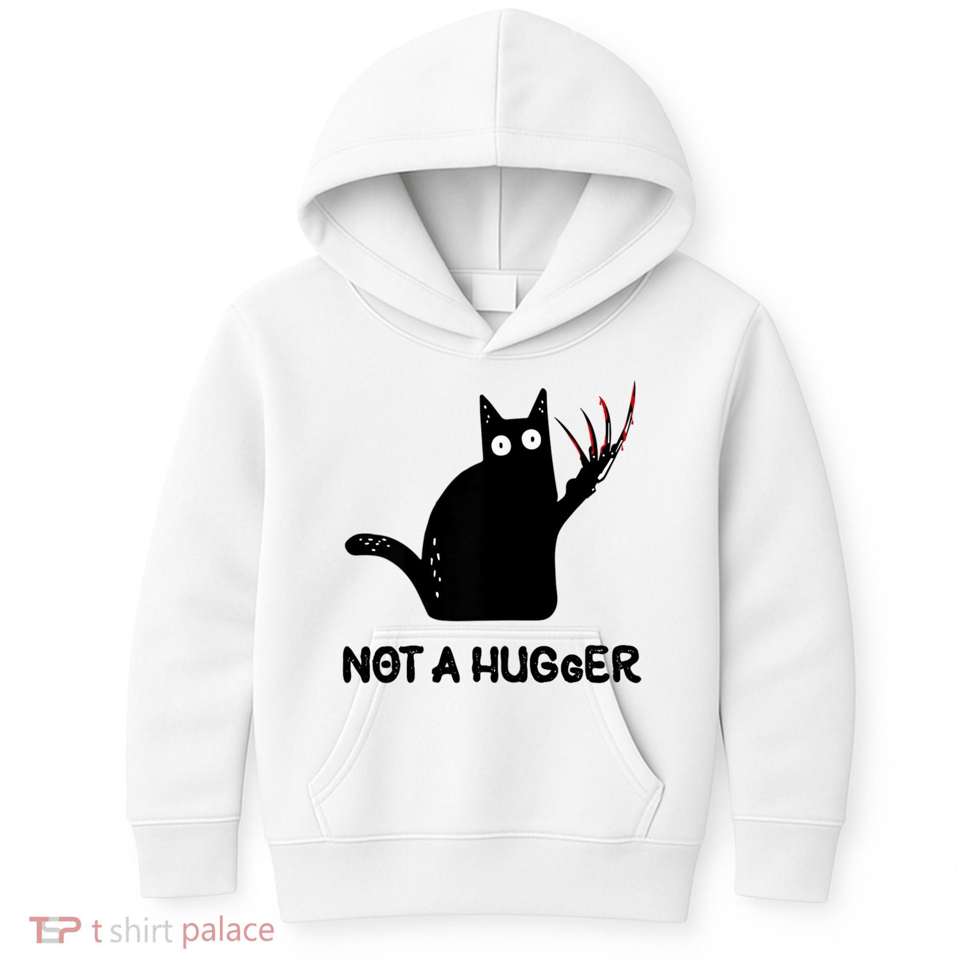 Funny Cat Not A Hugger Sarcastic Cat Saying Kids Hoodie