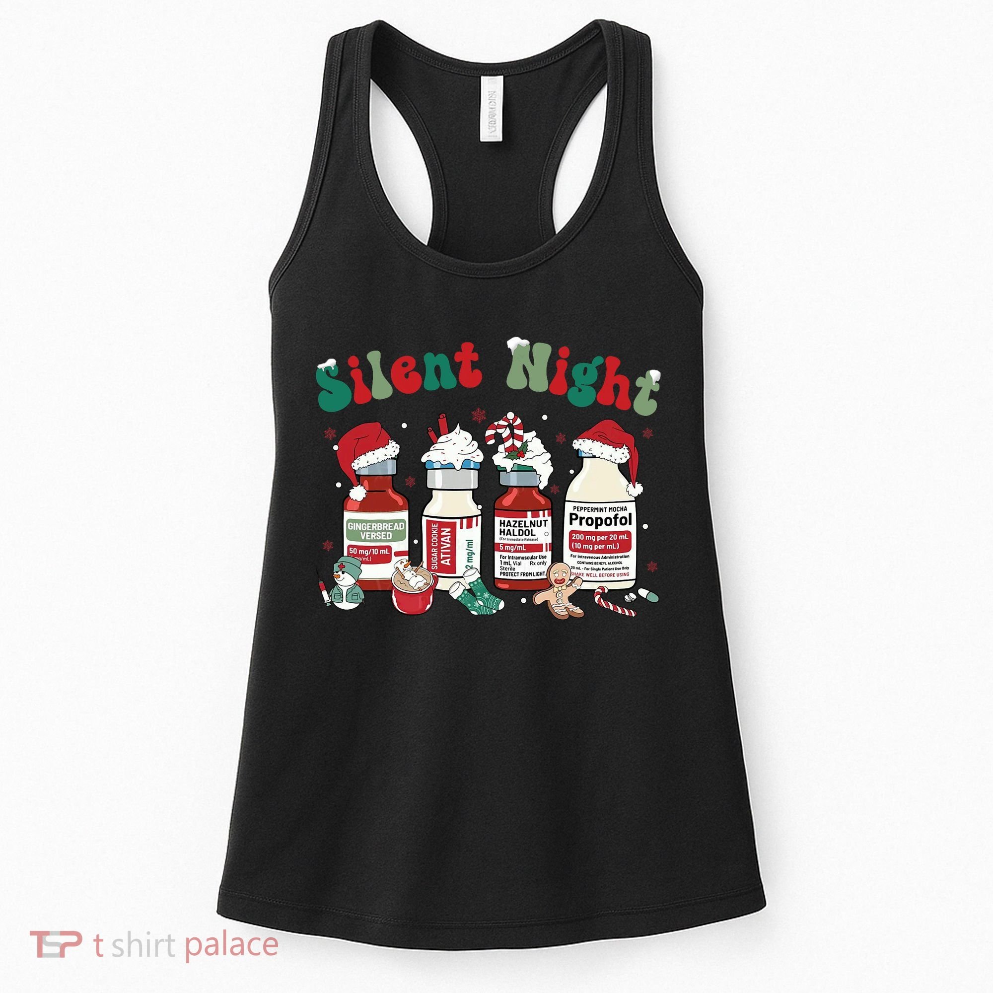 Funny Christmas Nurse Medical Christmas Icu Nicu Rn Er Nurse Women's Tank Top
