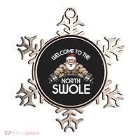 Funny Christmas North Swole Santa Claus Exercise Gym Ornament thumb 0