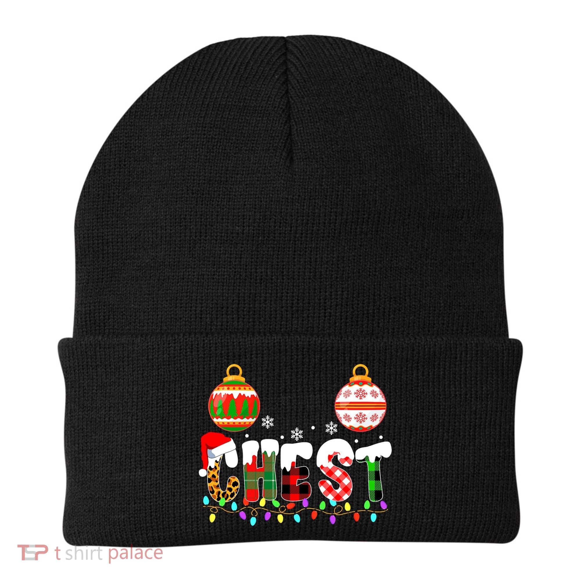 Funny Chest Nuts Couples Christmas Chestnuts Adult Matching Gift Beanie