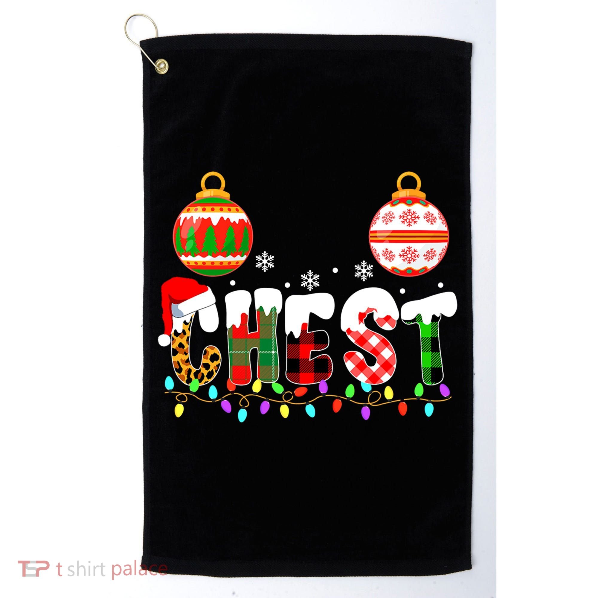 Funny Chest Nuts Couples Christmas Chestnuts Adult Matching Gift Golf Towel