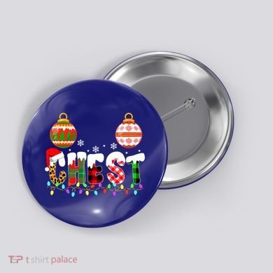 Funny Chest Nuts Couples Christmas Chestnuts Adult Matching Gift Button