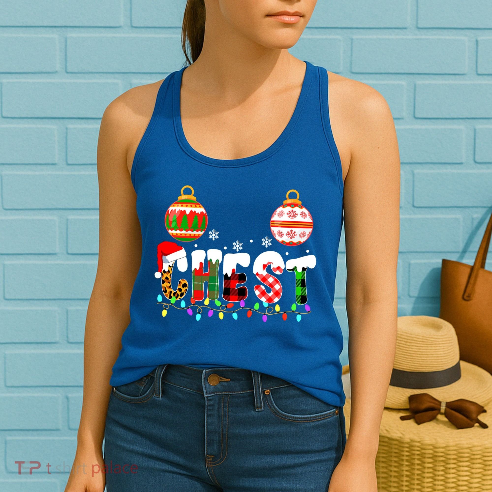Funny Chest Nuts Couples Christmas Chestnuts Adult Matching Gift Women's Tank Top
