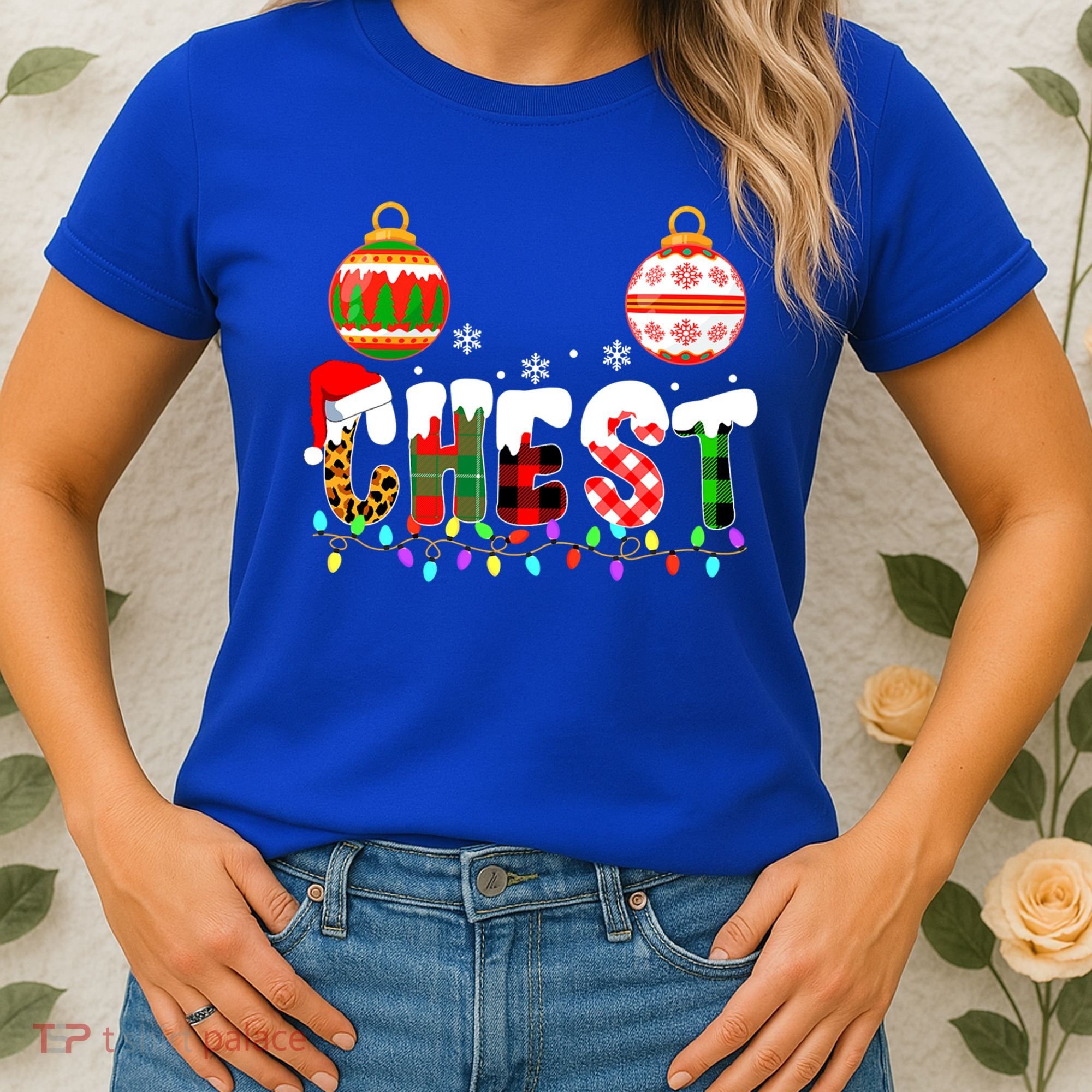 Funny Chest Nuts Couples Christmas Chestnuts Adult Matching Gift Women's T-Shirt