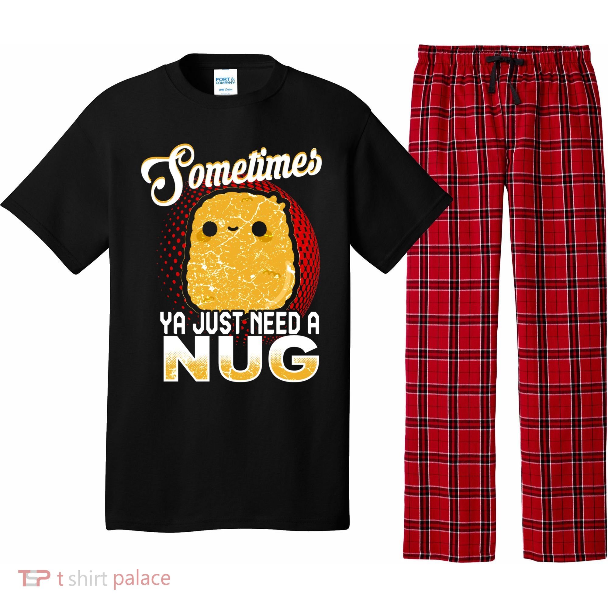 Funny Chicken Nugget Fast Food Cool Gift Pajama Set