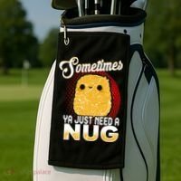 Funny Chicken Nugget Fast Food Cool Gift Golf Towel thumb 2