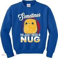 Funny Chicken Nugget Fast Food Cool Gift Kids Sweatshirt thumb 0