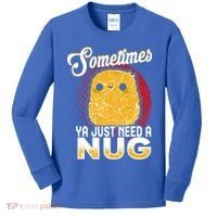 Funny Chicken Nugget Fast Food Cool Gift Kids Long Sleeve Shirt thumb 0