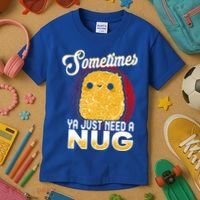 Funny Chicken Nugget Fast Food Cool Gift Kids T-Shirt thumb 3