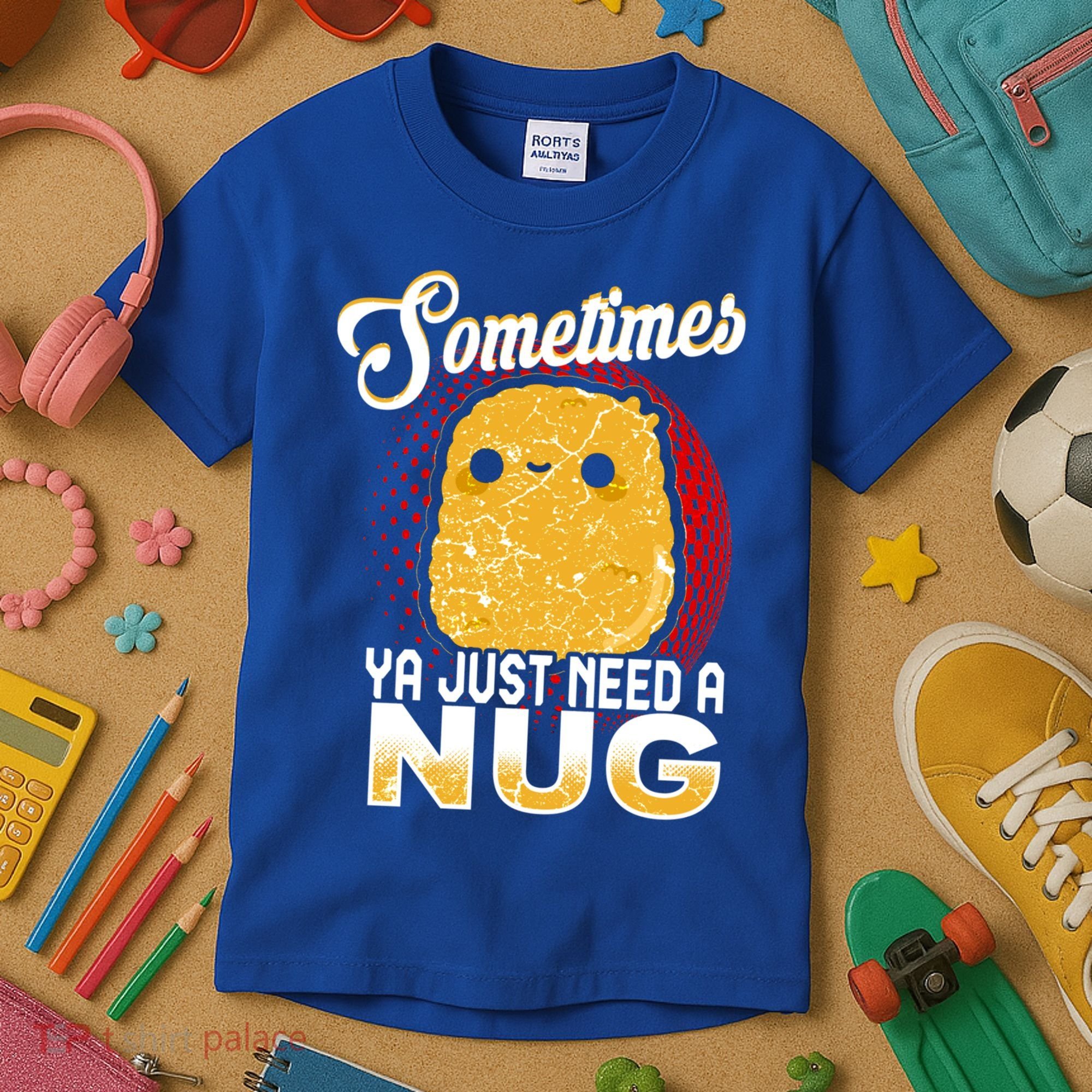 Funny Chicken Nugget Fast Food Cool Gift Kids T-Shirt