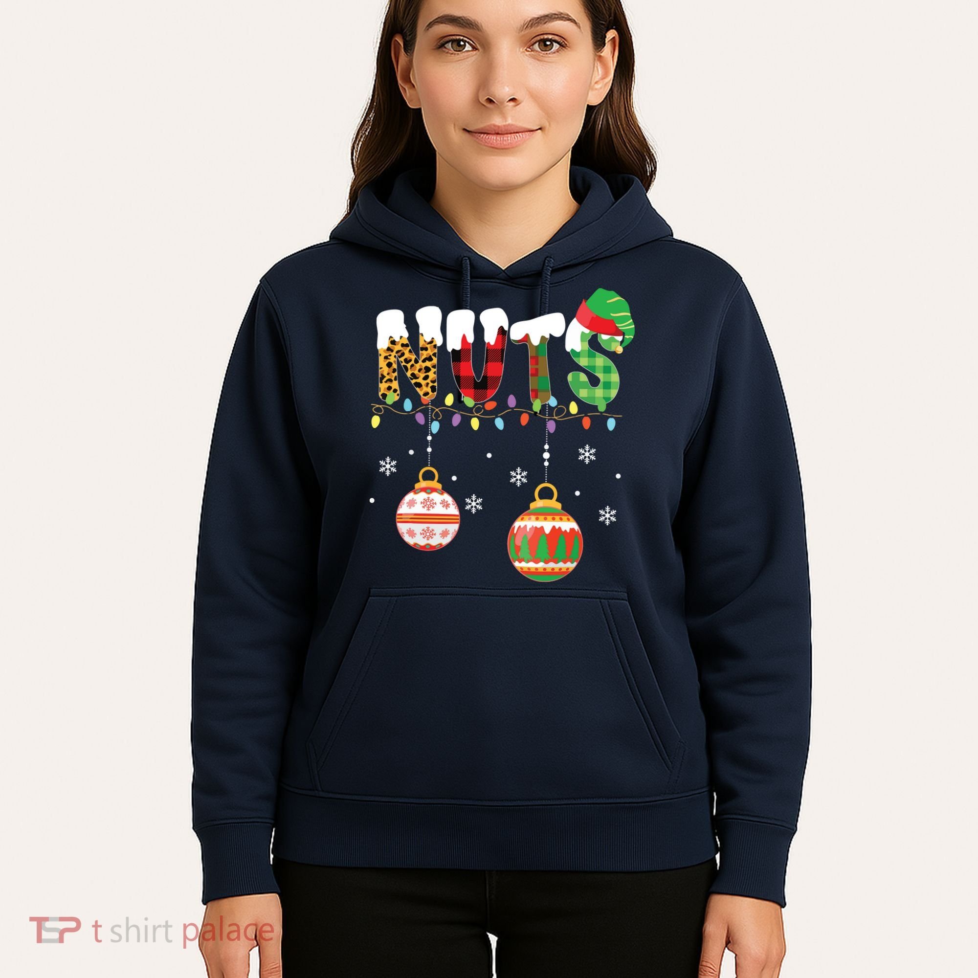 Funny Chest Nuts Couples Christmas Chestnuts Adult Hoodie