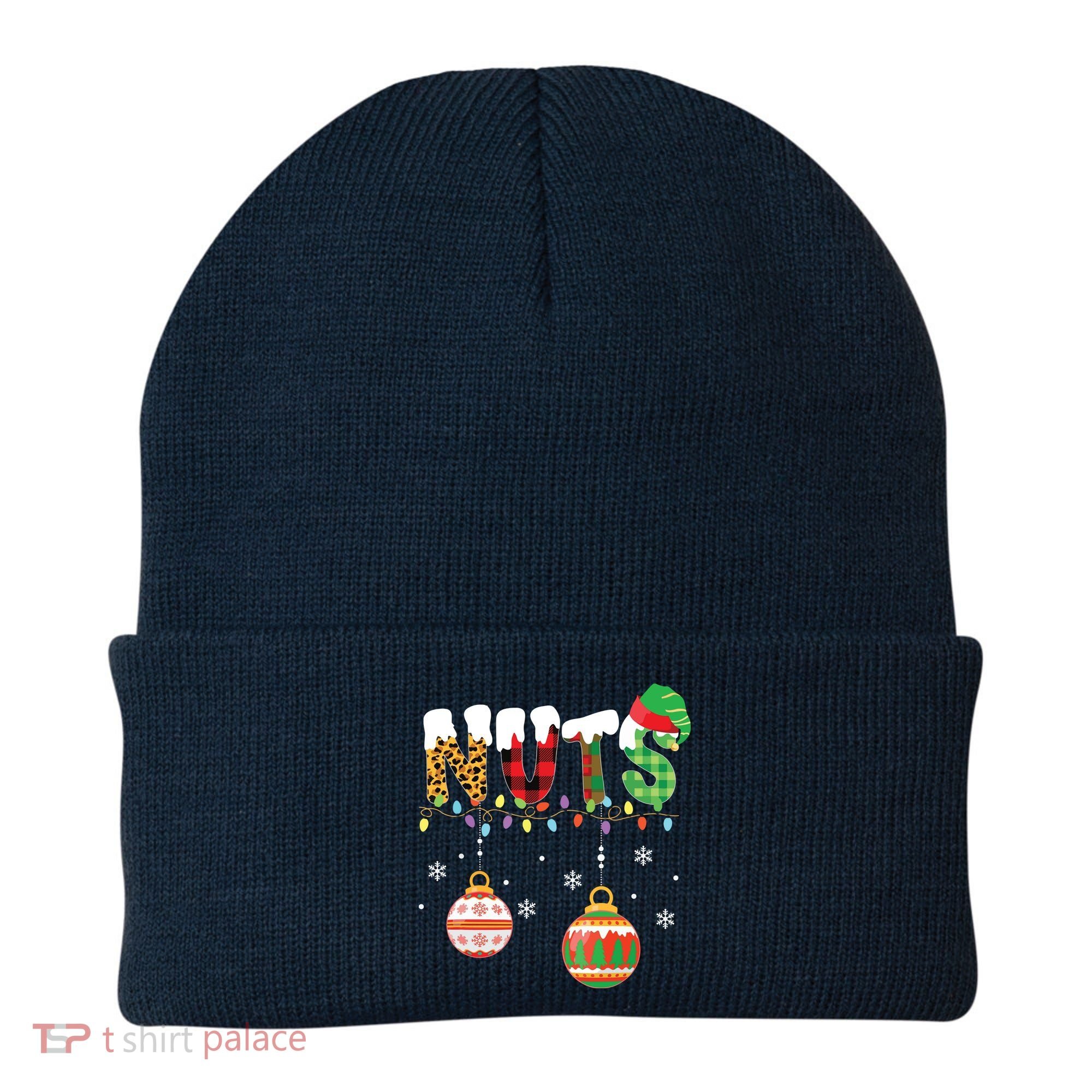 Funny Chest Nuts Couples Christmas Chestnuts Adult Beanie