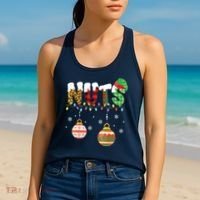 Funny Chest Nuts Couples Christmas Chestnuts Adult Women's Tank Top thumb 2