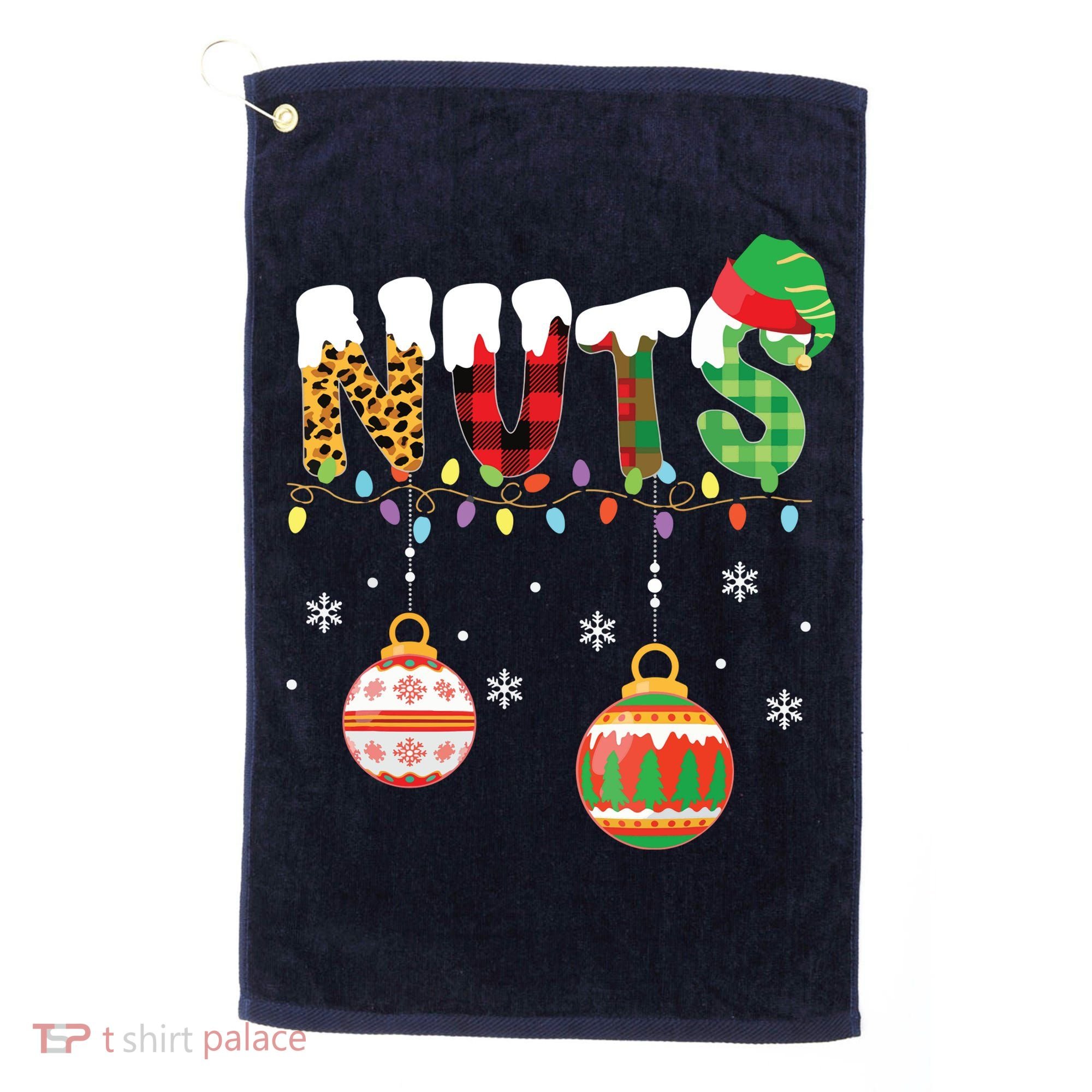 Funny Chest Nuts Couples Christmas Chestnuts Adult Golf Towel