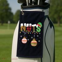 Funny Chest Nuts Couples Christmas Chestnuts Adult Golf Towel thumb 2
