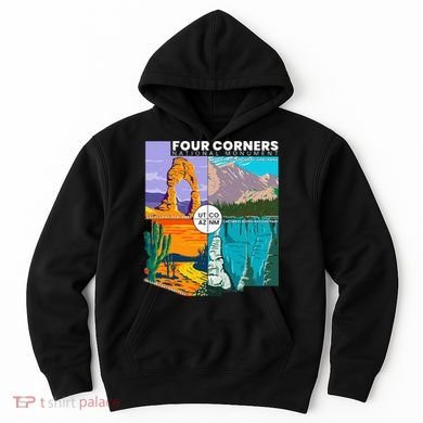 Four Corners National Monument With National Parks Vintage Hoodie
