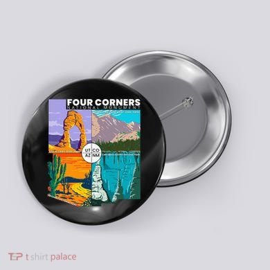 Four Corners National Monument With National Parks Vintage Button