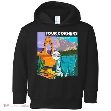 Four Corners National Monument With National Parks Vintage Toddler Hoodie