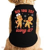 Funny Christmas Nurse Gingerbread Man Did You Try Icing It Doggie Tank thumb 0