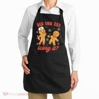 Funny Christmas Nurse Gingerbread Man Did You Try Icing It Apron thumb 2