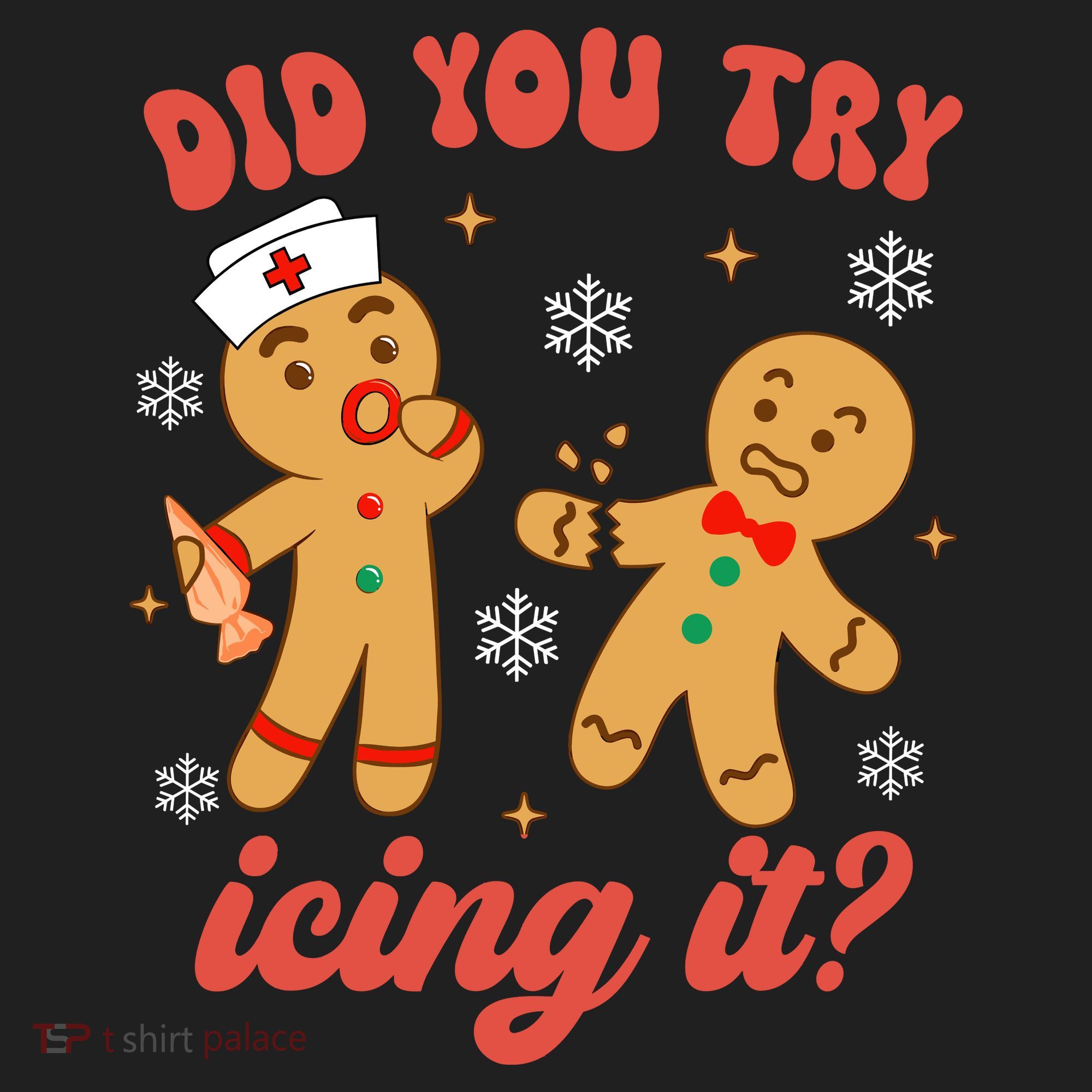 Funny Christmas Nurse Gingerbread Man Did You Try Icing It Hat