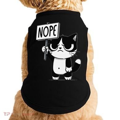 Funny Cat Nope Grumpy Face Cat Sarcastic Mom Dad Doggie Tank